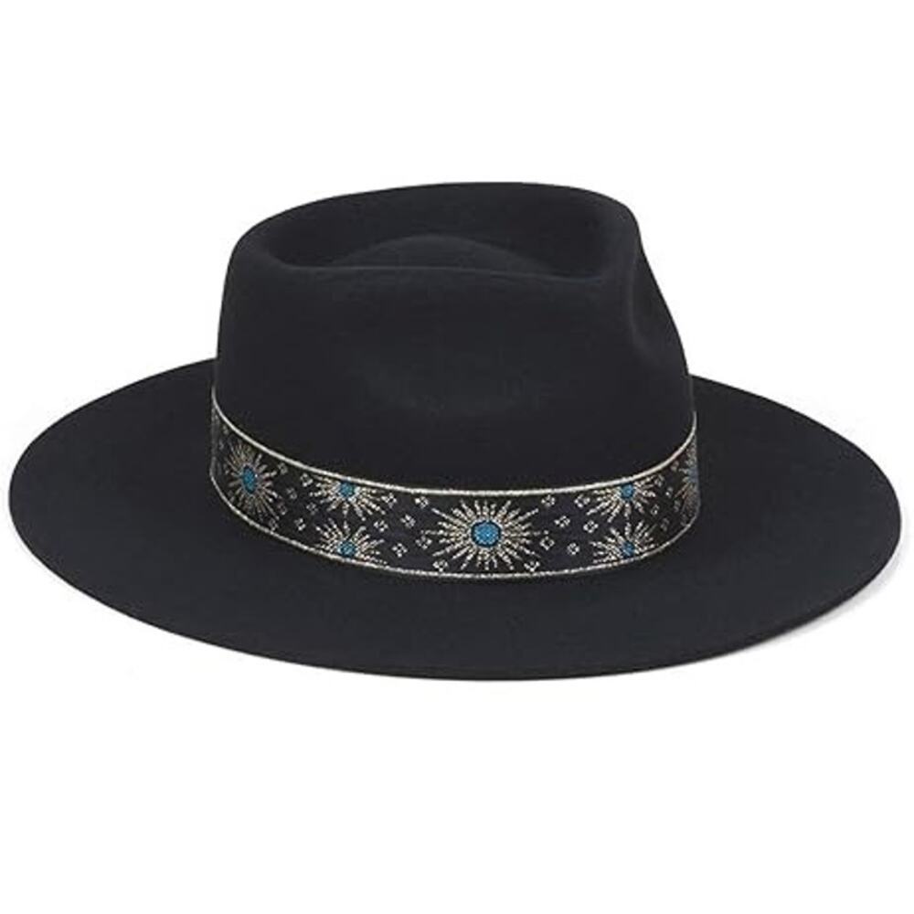 Lack of Color The Phoenix Black Australian Wool Boater Hat Size Small 55CM NWT